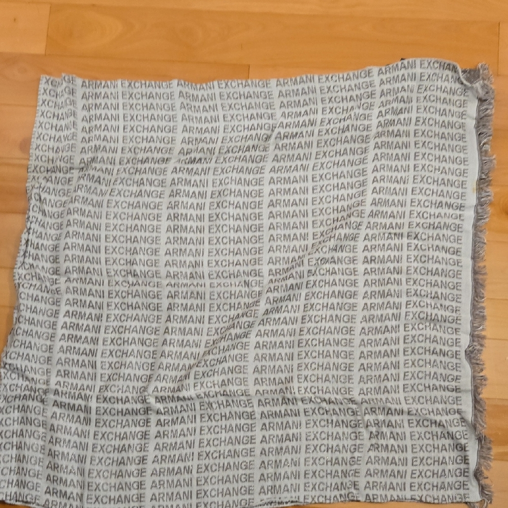 Armani Exchange Monochrome Logo Scarf
